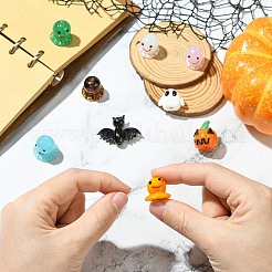 9 Stück 9 Stile Halloween Themen handgemachte Bunte Malerei Perlen&nbsp;LAMP-CJ0002-62