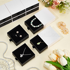 Boîtes à tiroirs en carton pour l'emballage des parures de bijoux&nbsp;CON-WH0115-43A