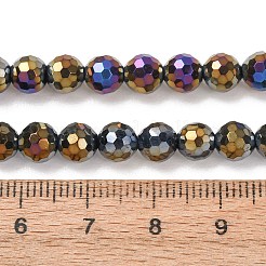 Chapelets de perles en agate naturelle électrolytique&nbsp;G-B191-A07-6mm-04