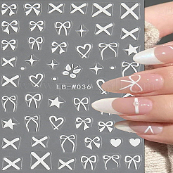 3 Blatt 3 Farben Kunststoff-Nagelkunstaufkleber&nbsp;MRMJ-LP0002-09
