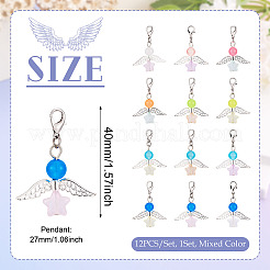 Décoration pendentif ange acrylique lumineux&nbsp;HJEW-TAC0046