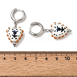 Pendientes colgantes de aro de latón&nbsp;KK-CBA8324-26P-02