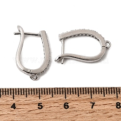 Messing Micro Pave klare Zirkonia Creolen Zubehör&nbsp;KK-A289-05P