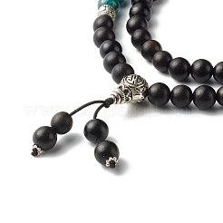 Collier pendentif perles de bois pour hommes femmes&nbsp;NJEW-JN03663