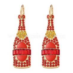 Boucles d'oreilles créoles en alliage de zinc et émail&nbsp;EJEW-Z088-01G