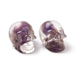 Perles de copeaux teintes en améthyste naturelle&nbsp;G-E185-14