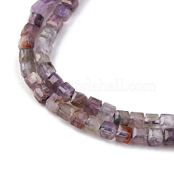 Facettierten natürlichen Amethyst Perlen Stränge&nbsp;G-RM250101-E21-01
