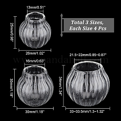 12 Stück 3 Stile Mini leere klare Glaskugel&nbsp;FIND-NB0003-61