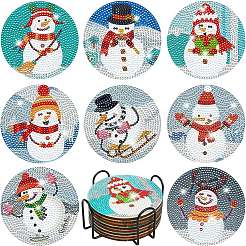 DIY Weihnachtsuntersetzer Diamantmalerei-Set mit Halter&nbsp;PW-WG26351-01