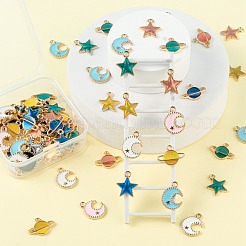 72pcs pendentifs en émail en alliage&nbsp;ENAM-LS0001-51