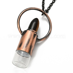 Collares colgantes con frasco de perfume abrible de acero inoxidable 304&nbsp;NJEW-I239-04R