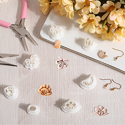 7 Stück 7 Stile Blumen- und ovale Ausstecher aus Harzton&nbsp;DIY-CP0010-34
