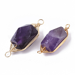 Natürliche Amethyst verbindet Steckverbinder&nbsp;G-T131-04C