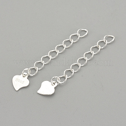 925 plata esterlina cadenas de extensión torcidas&nbsp;STER-S002-32