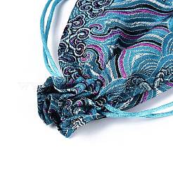 Chinesische Stickerei Satin Turnbeutel&nbsp;ABAG-N008-10x14-A01