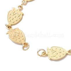 Herstellung eines Erdbeer-Gliederarmbands aus Edelstahl 304&nbsp;AJEW-JB01484