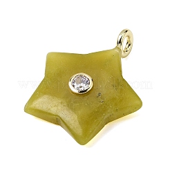 Natürliche Zitrone Jade Anhänger&nbsp;G-Z157-01G-06