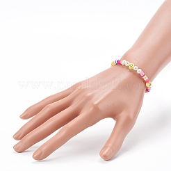 Handgefertigte Stretch-Armbänder aus Polymer Clay Heishi Perlen&nbsp;X-BJEW-JB06143-05