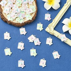 20 Stück 4 Farben Legierung Emaille Anhänger&nbsp;FIND-YW0017-91