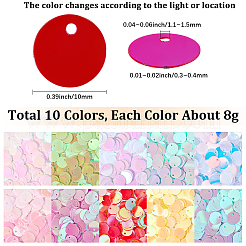 80 g 10 colori pendenti in paillettes in pvc&nbsp;FIND-SC0023-20A