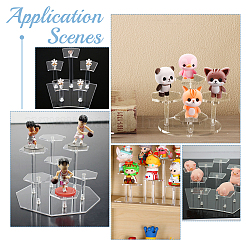 Minifiguren aus transparentem Acryl mit 10 Steckplatz zeigen Riser&nbsp;ODIS-WH0043-29B