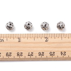 Messing Legierung Strass Perlen&nbsp;RB-A011-8mm-01P