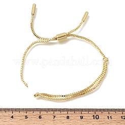 Verstellbare Messing-Kastenketten-Schieber-Armband-Bastelarbeiten&nbsp;KK-A303-50G