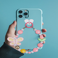 Chaînes de dragonne de téléphone en acrylique pour femmes&nbsp;AJEW-LP0006-48