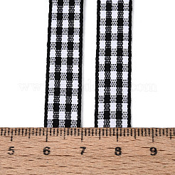 Einseitig kariertes Polyester-Satinband&nbsp;SRIB-T009-10B