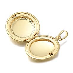 Pendenti con medaglione rotondo piatto in ottone&nbsp;KK-D431-028C-G