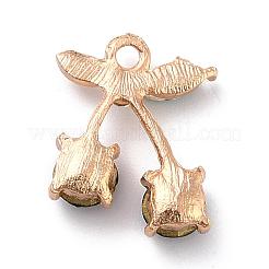 Legierung rhinestone-anhänger&nbsp;ALRI-WH0005-12D