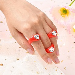 Blickdichte Fingerringe aus Acryl&nbsp;RJEW-Q162-001D