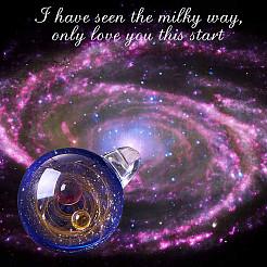 DIY Galaxie Universum Ball Halskette Herstellung&nbsp;DIY-BC0010-29D