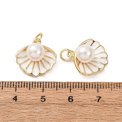 Pendentifs d'émail en laiton &nbsp;KK-O140-12G-01