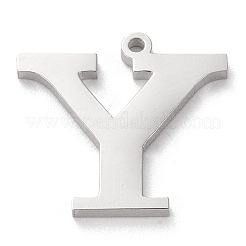 Colgante de letra de acero inoxidable 304 resistente al deslustre con engastes de rhinestone.&nbsp;LS-STAS-J028-01Y