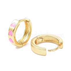 Orecchini a cerchio in ottone smaltato&nbsp;KK-P205-18G