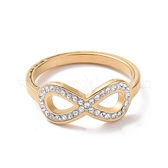 Kristall-Strass-Unendlichkeits-Fingerring&nbsp;RJEW-D120-01G