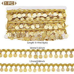 Bordure en dentelle tressée métallisée&nbsp;DIY-WH0308-592