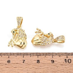 Messing micro pave klare zirkonia anhänger&nbsp;KK-T075-85G