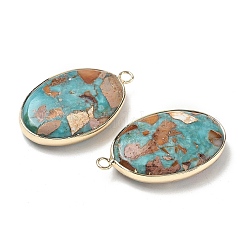 Pendentifs en jaspe impérial synthétique teint&nbsp;G-D337-03C-G