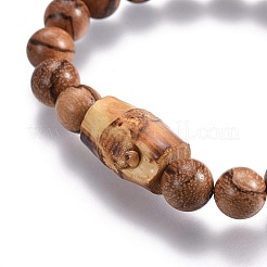 Braccialetti elasticizzati perline di legno&nbsp;BJEW-JB04121