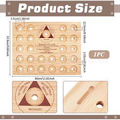 Présentoirs rectangulaires en bois de pin pour pièces de monnaie&nbsp;ODIS-WH0030-253