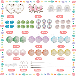 DIY-Sets zur Herstellung von Glasblumenarmbändern&nbsp;DIY-SC0027-62