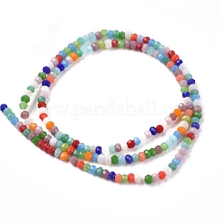 Chapelets de perles en verre imitation jade&nbsp;GLAA-E415-01A