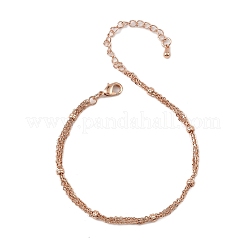 Bracciali a catena in ottone placcato a cremagliera&nbsp;BJEW-G735-04RG