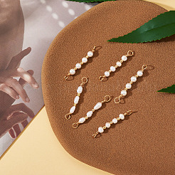 6 stücke 3 arten natürliche zucht süßwasser perle perlen stecker charms&nbsp;PALLOY-TA00269