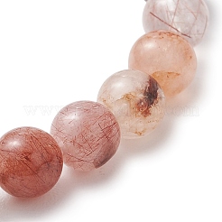 Bracelets extensibles en perles de quartz rutile multicolores naturelles pour femmes&nbsp;BJEW-JB13466