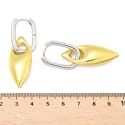 Boucles d'oreilles créoles en laiton oeil de cheval pour femme&nbsp;EJEW-U057-06D-03GP
