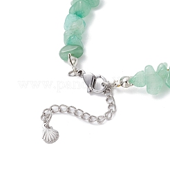 Pulseras con cuentas de aventurina verde natural para mujer&nbsp;BJEW-JB12296-03