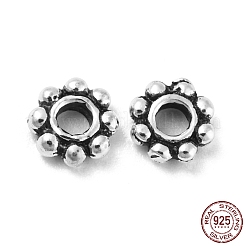 925 cuentas espaciadoras de plata de ley tailandesa&nbsp;LS-STER-D004-01A-AS